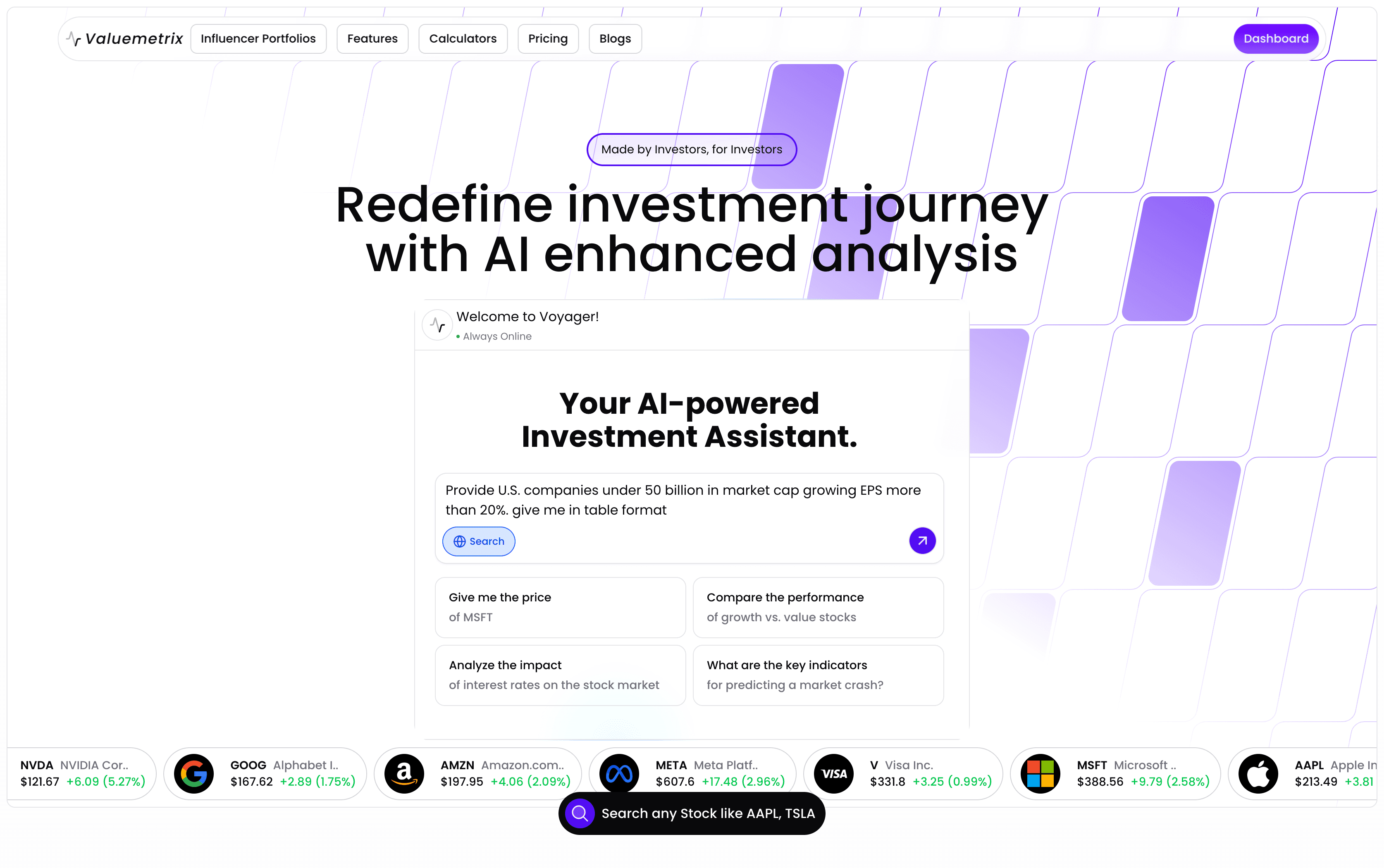 Valuemetrix: Institutional-Grade Analytics for Retail.